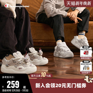 潮酷休闲鞋 男冬季 子 女保暖云朵小恶魔厚底面包鞋 Champion冠军板鞋