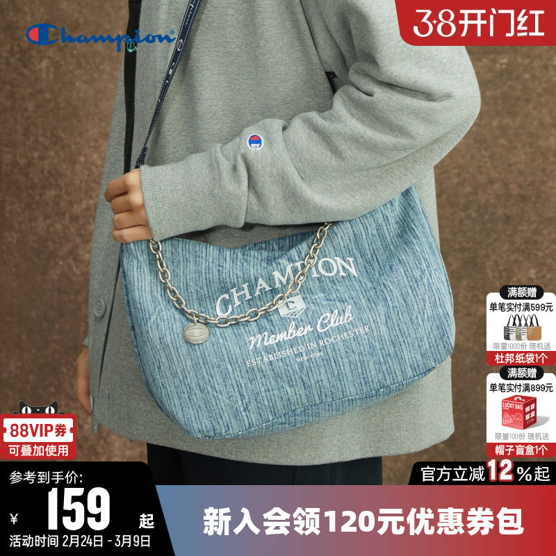 Champion冠军单肩背包女手提包男情侣通勤户外时尚斜挎包托特包