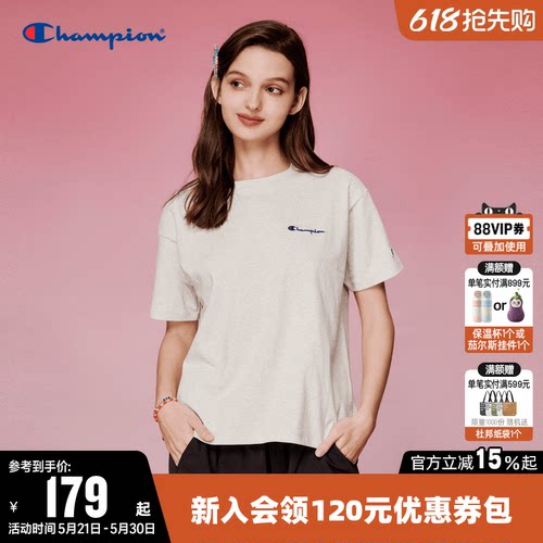 CHAMPION冠军运动休闲短袖T恤女