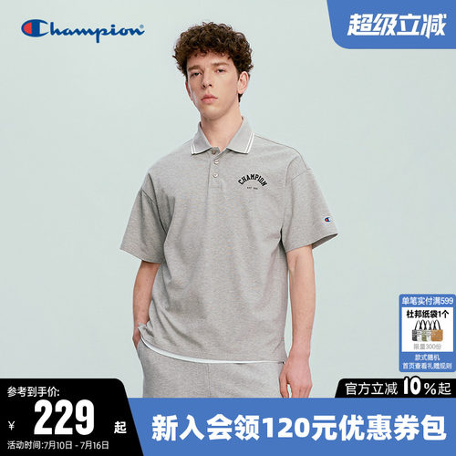Champion冠军短袖POLO衫T恤男