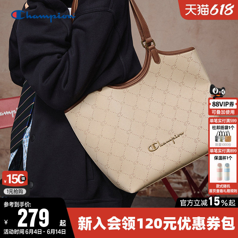 Champion冠军单肩背包2026夏季手提包女时尚通勤旅游挎包托特包潮