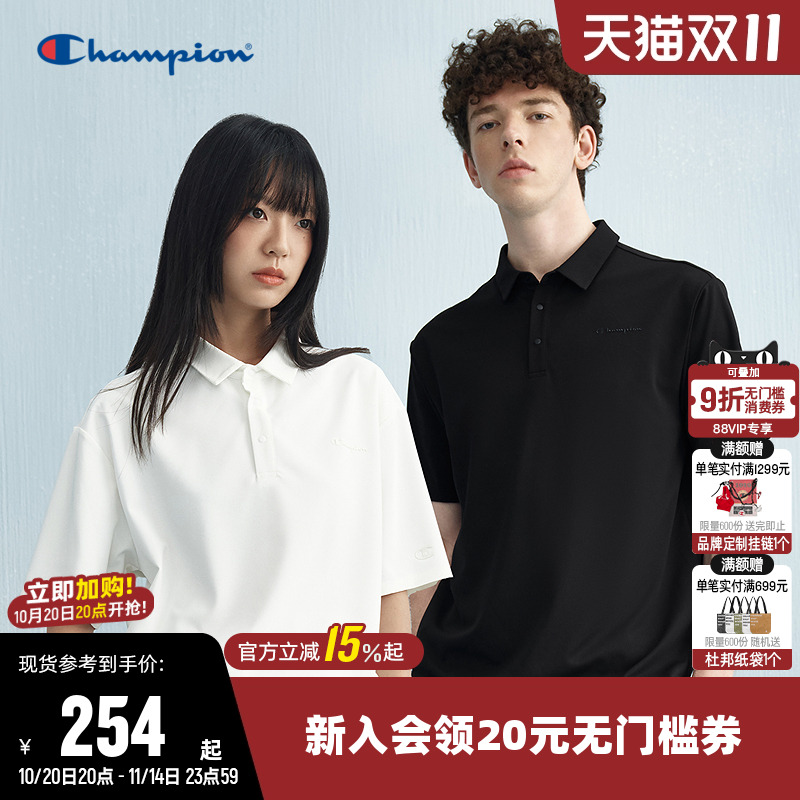 Champion冠军情侣POLO衫短袖T恤