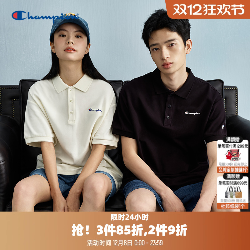 Champion冠军短袖POLO衫T恤情侣