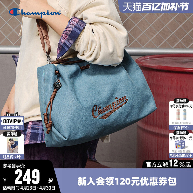 Champion冠军单肩背包2026夏托特包男女时尚通勤斜挎手提包轻便潮