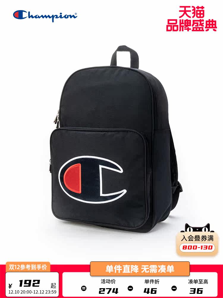 Champion champion backpack official website spring and summer new student schoolbag travel shoulder bag big logo bag trendy brand
