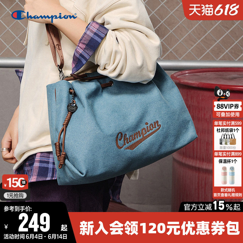 Champion冠军单肩背包2026夏托特包男女时尚通勤斜挎手提包轻便潮