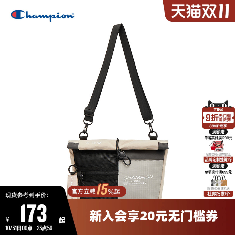 Champion冠军25新款单肩包男女情侣斜挎包多口袋户外运动包经典款
