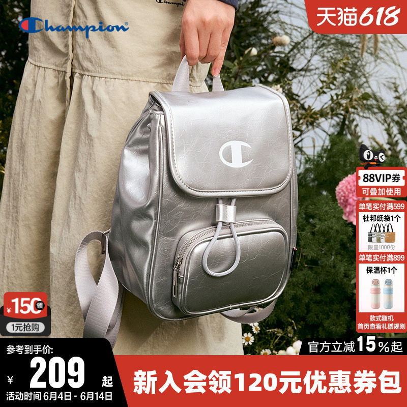 Champion冠军新款双肩背包男女情侣休闲满印老花潮流旅游通勤