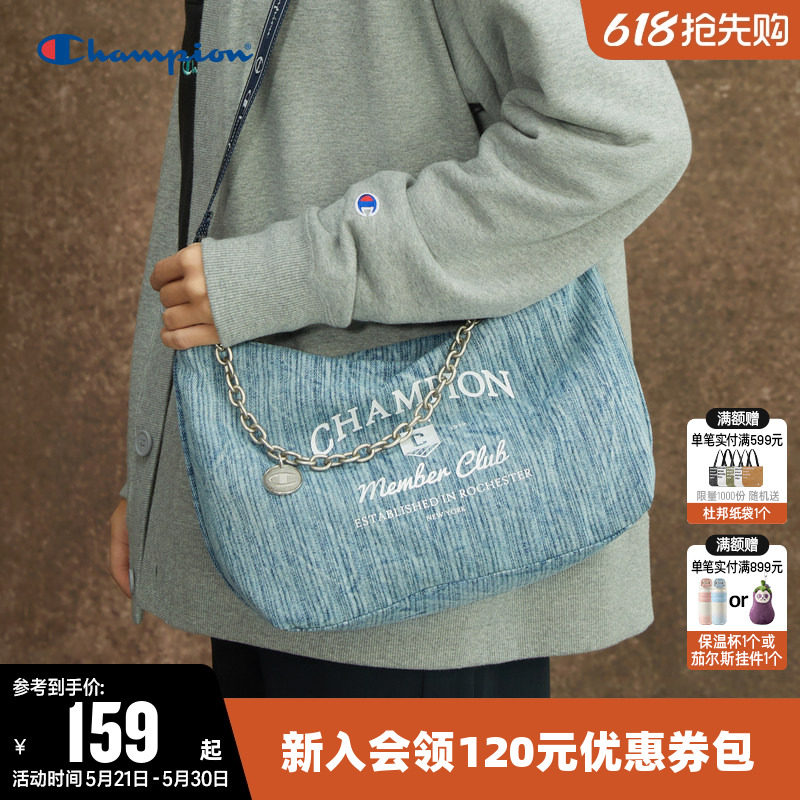 Champion冠军单肩背包女手提包男通勤户外时尚运动斜挎托特包旅行