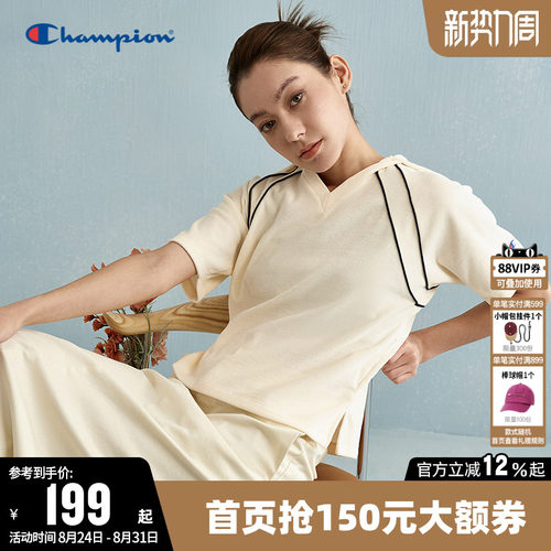 Champion冠军短袖POLO衫T恤女