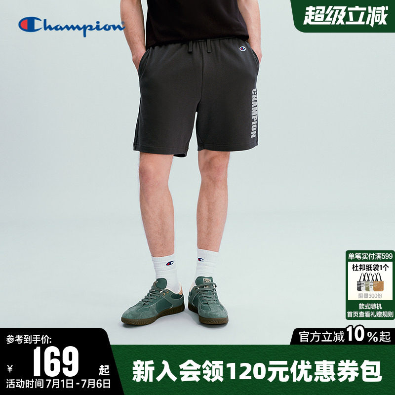 Champion冠军短裤男2026夏季新款五分针织裤休闲透气直筒宽松裤子