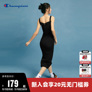 工装 美式 吊带裙休闲长裙运动裙子 新款 Champion冠军连衣裙女25夏季