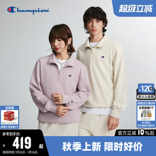 Champion卫衣女2026秋季新款情侣纯棉半拉链休闲宽松上衣男潮