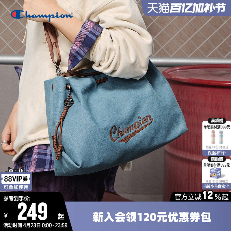 Champion冠军单肩背包2026夏托特包男女时尚通勤斜挎手提包轻便潮