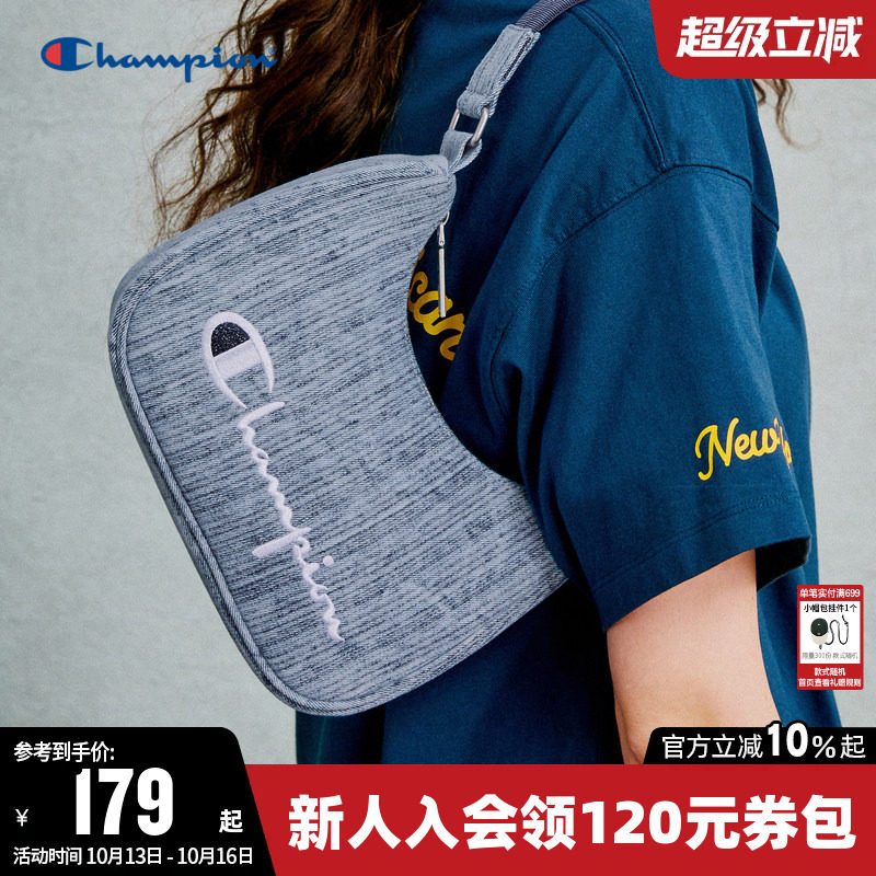Champion冠军单肩背包百搭轻便小挎包刺绣腋下包通勤手提包女潮