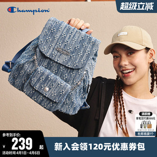 墩墩子母包潮流mini小型背包蓝 Champion冠军双肩包女男情侣时尚