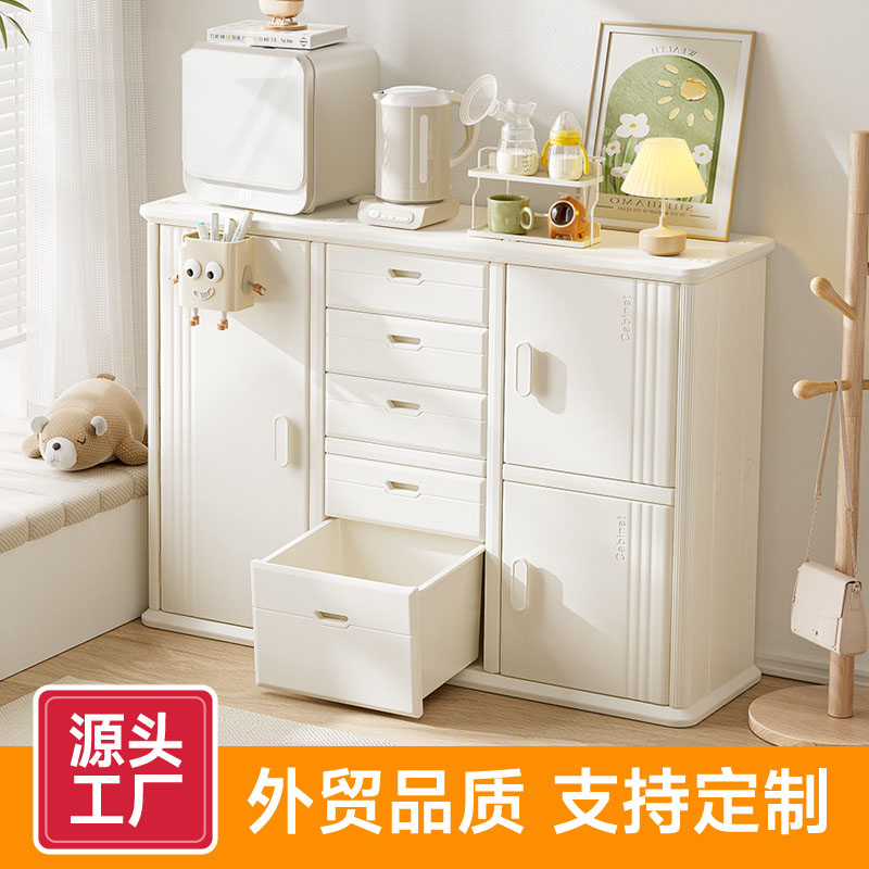 儿童玩具收纳柜宝宝分类置物收纳架斗柜婴儿储物柜喂养台衣柜一体