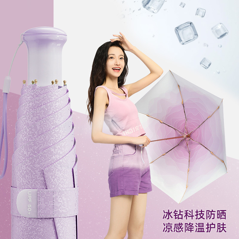 2025新款遮阳伞女防晒抗UV超轻小巧可携式折叠雨伞遮阳晴雨两用