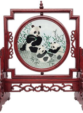 蜀特手工蜀绣刺绣中国风装饰摆件