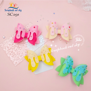 SC291冰激凌蝴蝶结手工DIY刀模儿童发饰Sizzix压花机通用模板