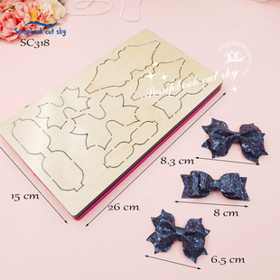 SC318定制手工DIY刀模儿童发饰ins蝴蝶结Sizzix压花机通用模板