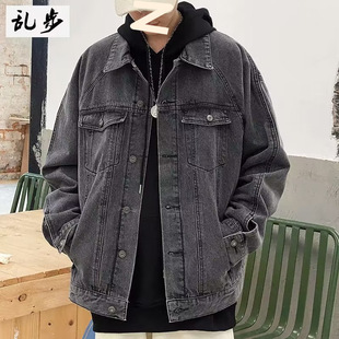 MAMMJUDX牛仔外套男韩版潮流痞帅宽松上衣原宿风网红ins超火百搭