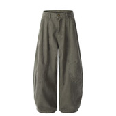 MAMMJUDX美式 无 简约文艺潮流日系时尚 复古弯刀牛仔裤 女宽松阔腿裤