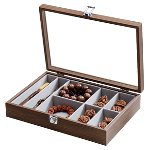 防尘高档文玩核桃收纳盒狮子头手串盒核桃储存盒手串手链项链刷子