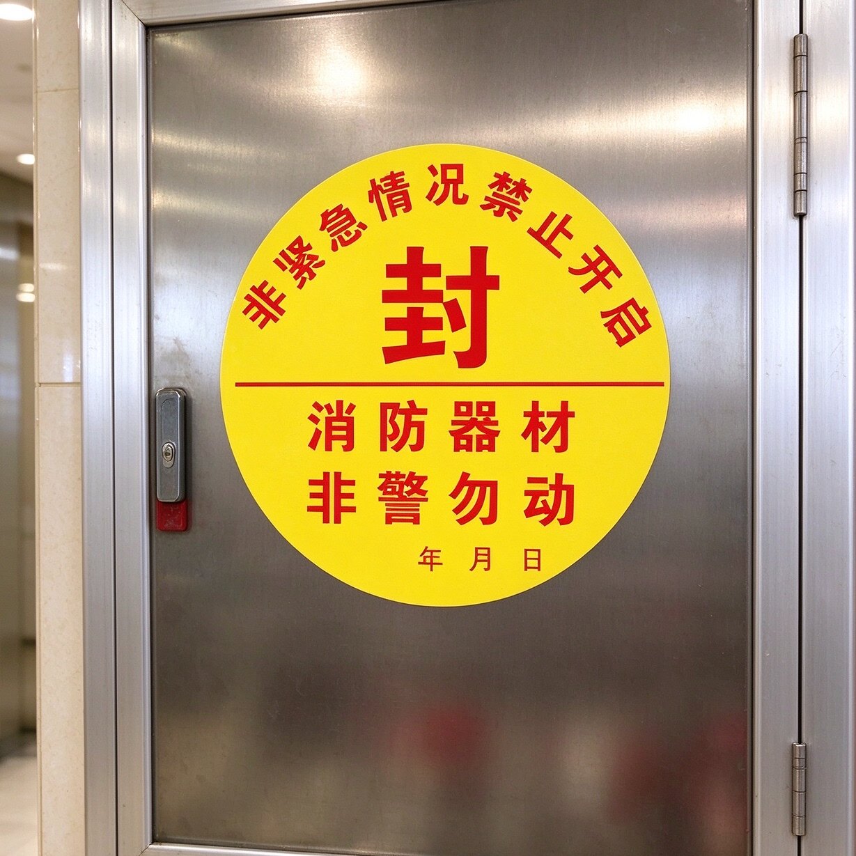 消防器材自粘封条不干胶标签
