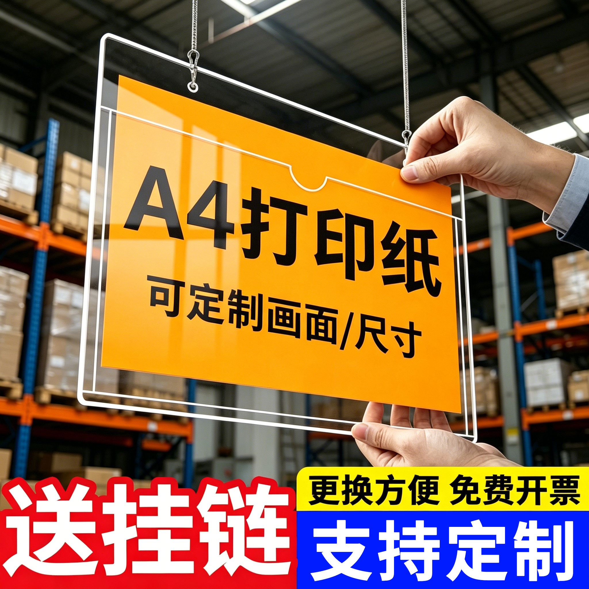 亚克力吊牌定制a4悬挂吊牌可更换图片