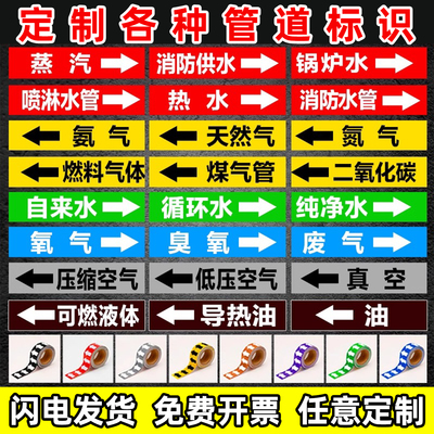 【热销万件】管道标识流向箭头