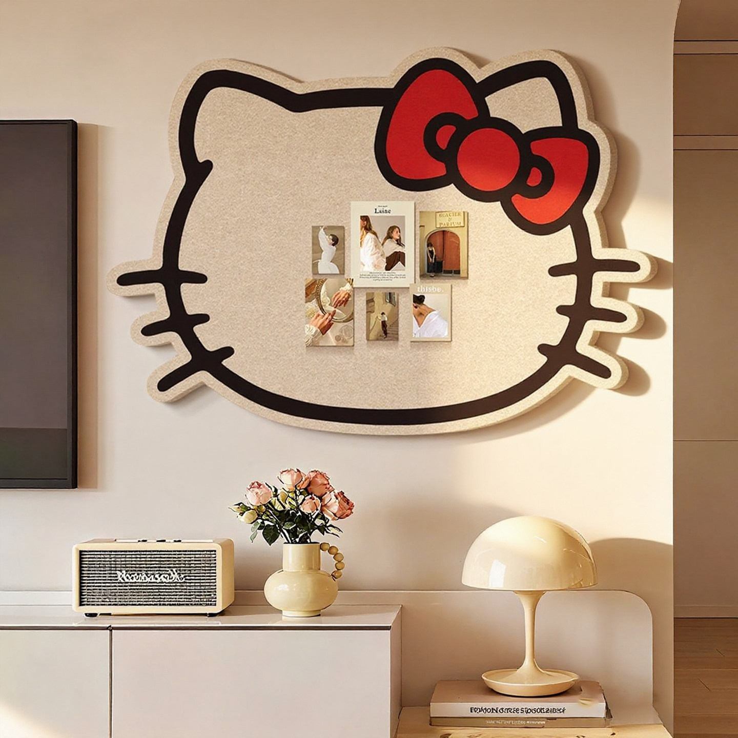 毛毡板墙贴软木板照片墙背景板展示板免打孔墙面装饰留言板拍立得挂墙相片毛粘Hellokitty主题墙软木板羊毛毡,文具电教/文化用品/商务用品,软木板/照片板/毛毡板,淘宝优惠券,粉丝福利购,淘宝优惠卷