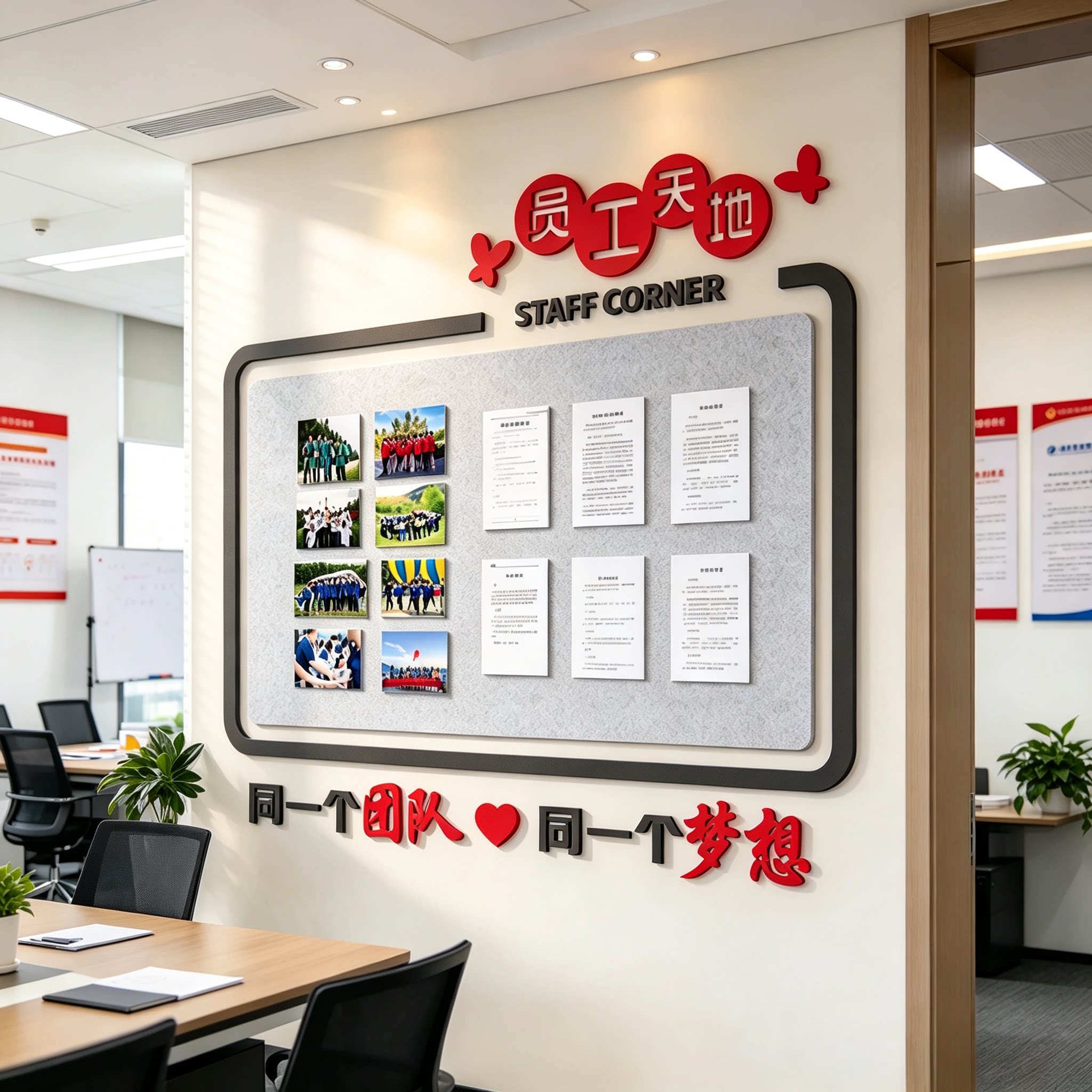 毛毡板墙贴照片墙展示墙背景板