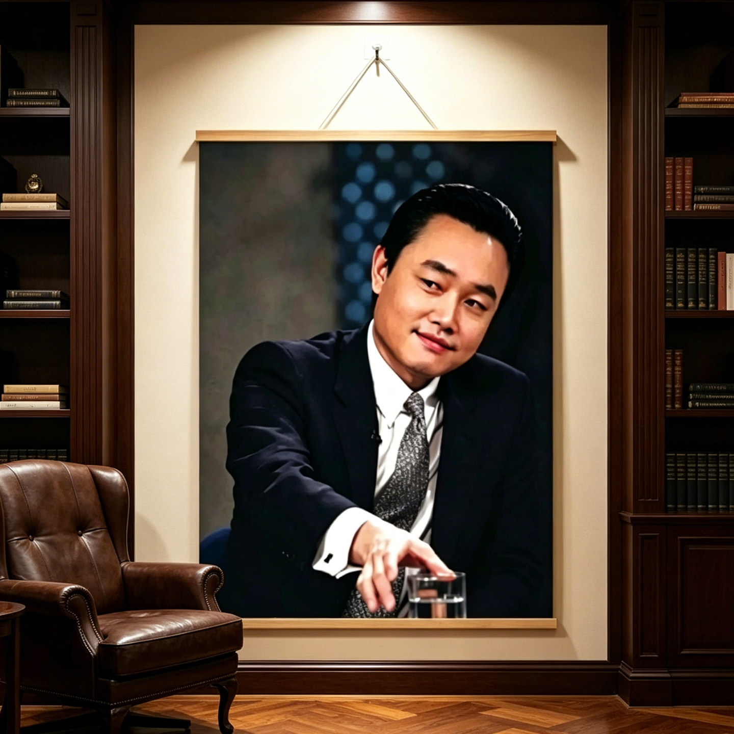 黄光裕海报励志人物墙面装饰画商业传奇装饰海报高清大画面可定制 - 实物图