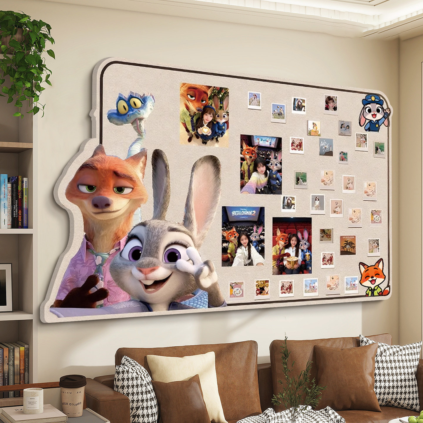 疯狂动物城毛毡板墙贴照片墙背景板展示墙毛粘板创意毛毡墙板留言板墙上拍立得相片相框diy墙面装饰客厅书桌,文具电教/文化用品/商务用品,软木板/照片板/毛毡板,淘宝优惠券,粉丝福利购,淘宝优惠卷