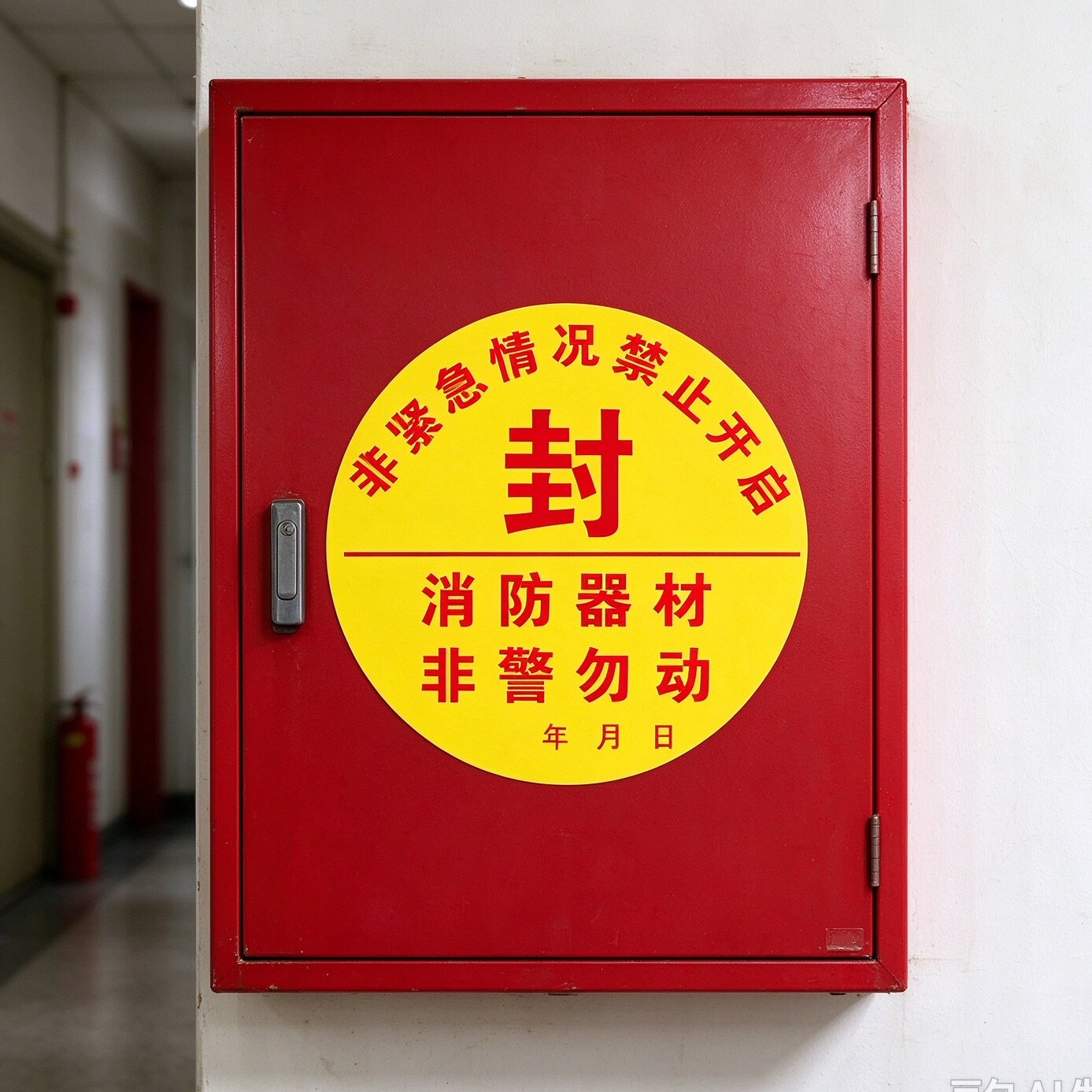 消防器材自粘封条不干胶标签
