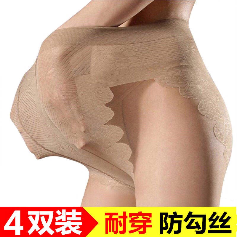 胖mm加大码加肥丝袜女防勾丝春夏季超薄款连裤袜长筒黑肉色打底袜