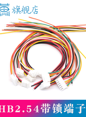 XHB2.54mm带锁扣端子线 单头/双头电子连接线2-6P现货20CM长 定制