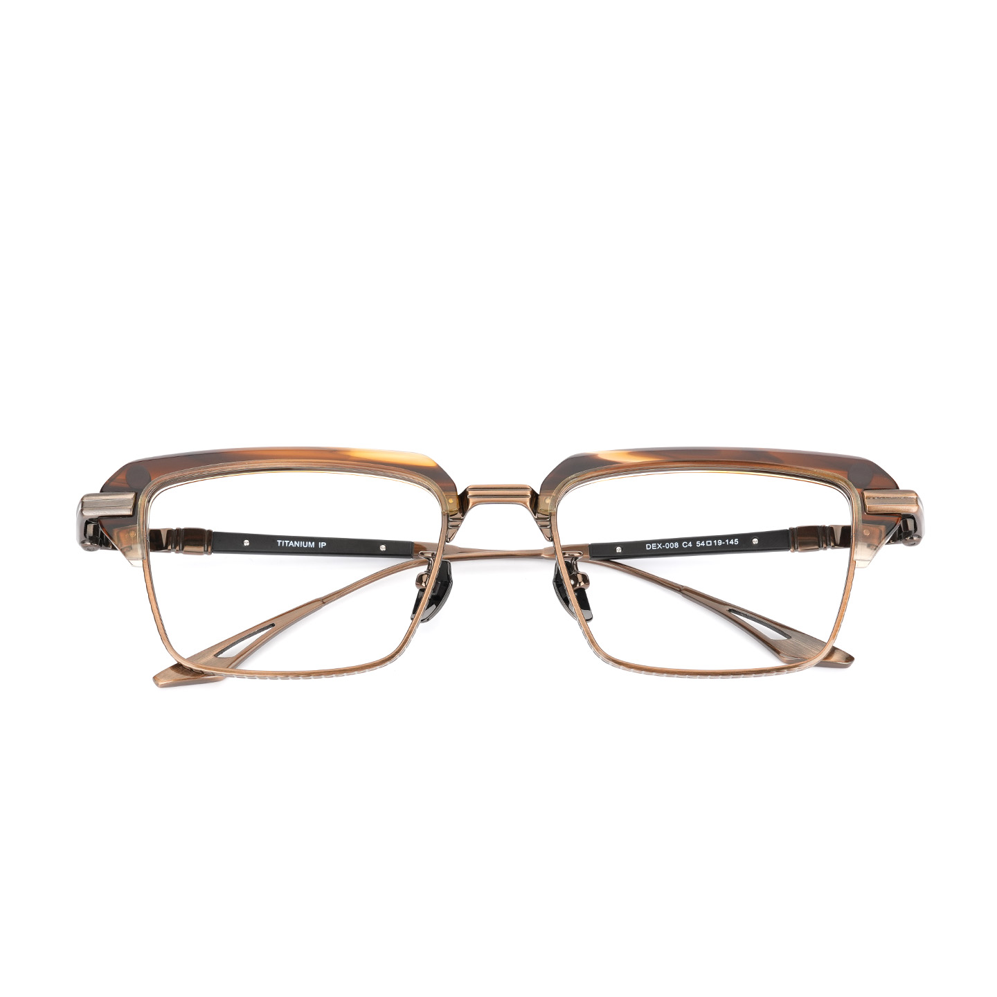 DEX-008复古玳瑁方框板材眼镜架男女通用纯钛镜框防蓝光近视镜