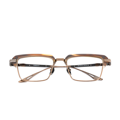 DEX-008复古玳瑁方框板材眼镜架男女通用纯钛镜框防蓝光近视镜