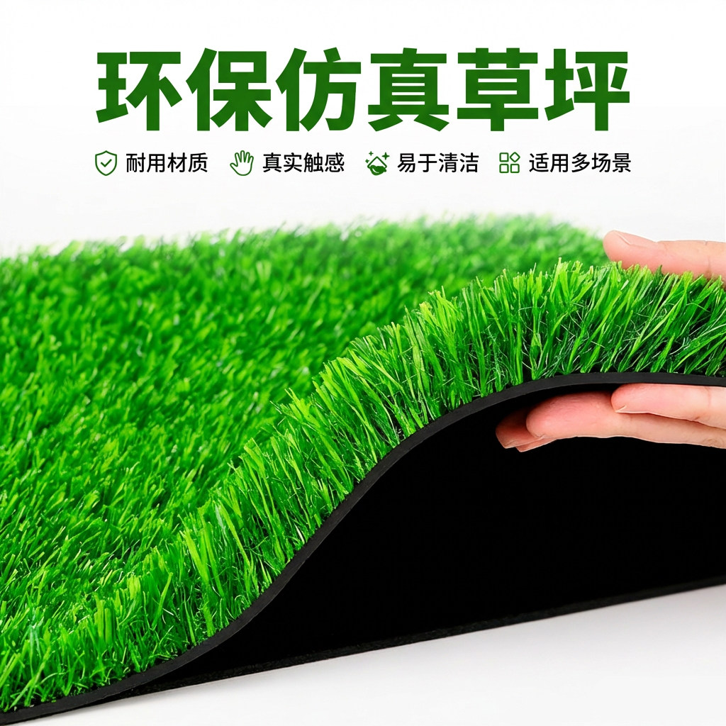 仿真草坪地毯人工假草坪铺垫塑料绿色户外足球场室外地垫人造草皮