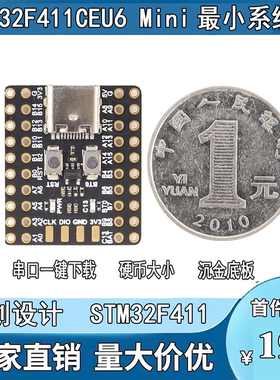 STM32F411CEU6 mini开发板带CH340 ARM架构最小系统板MicroPython