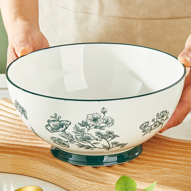 陶瓷大汤碗家用高颜值新中式小清新大号面碗酸菜鱼水煮鱼大容量盆,餐饮具,碗,淘宝优惠券,粉丝福利购,淘宝优惠卷
