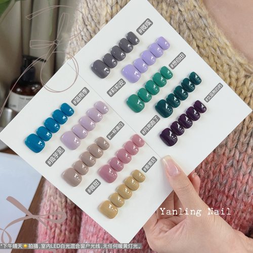 燕翎秋冬莫兰迪色甲油胶上色度高