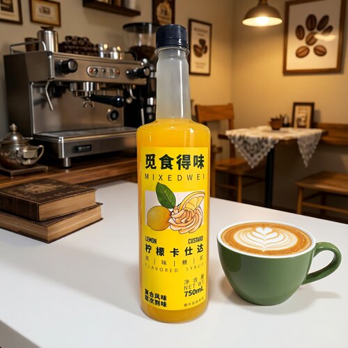觅食得味柠檬卡仕达风味糖浆750g