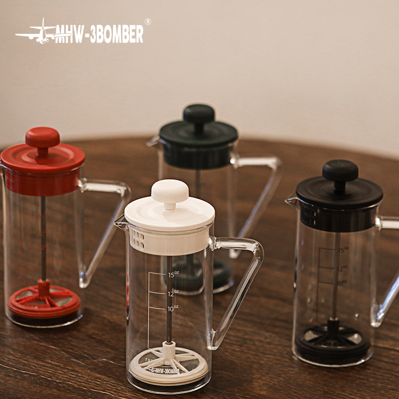 MHW-3BOMBER轰炸机Gimme法压壶 家用咖啡壶 法式冲茶咖啡过滤壶