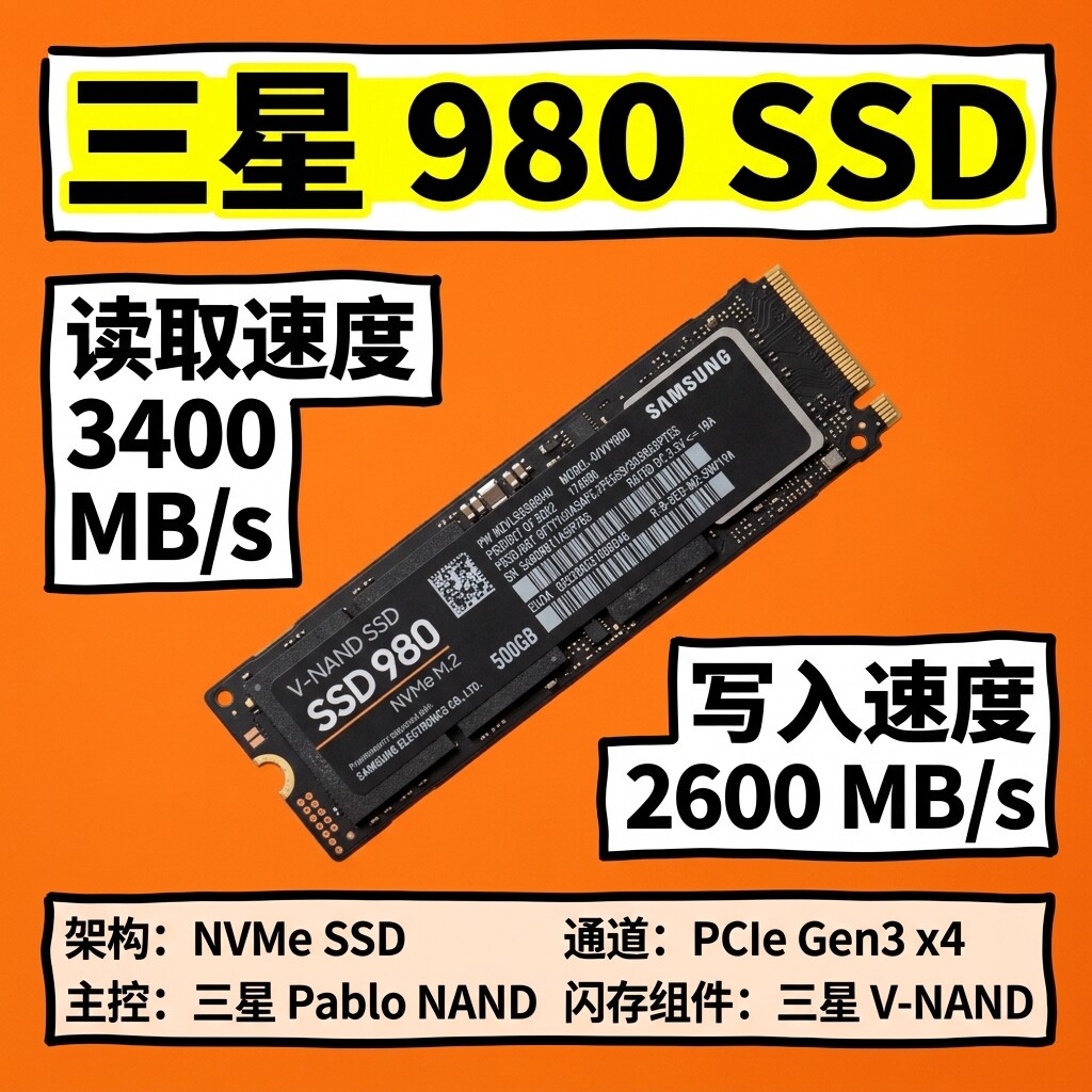 三星980固态硬盘95新M2接口笔记本硬盘固态硬盘电脑拆机硬盘