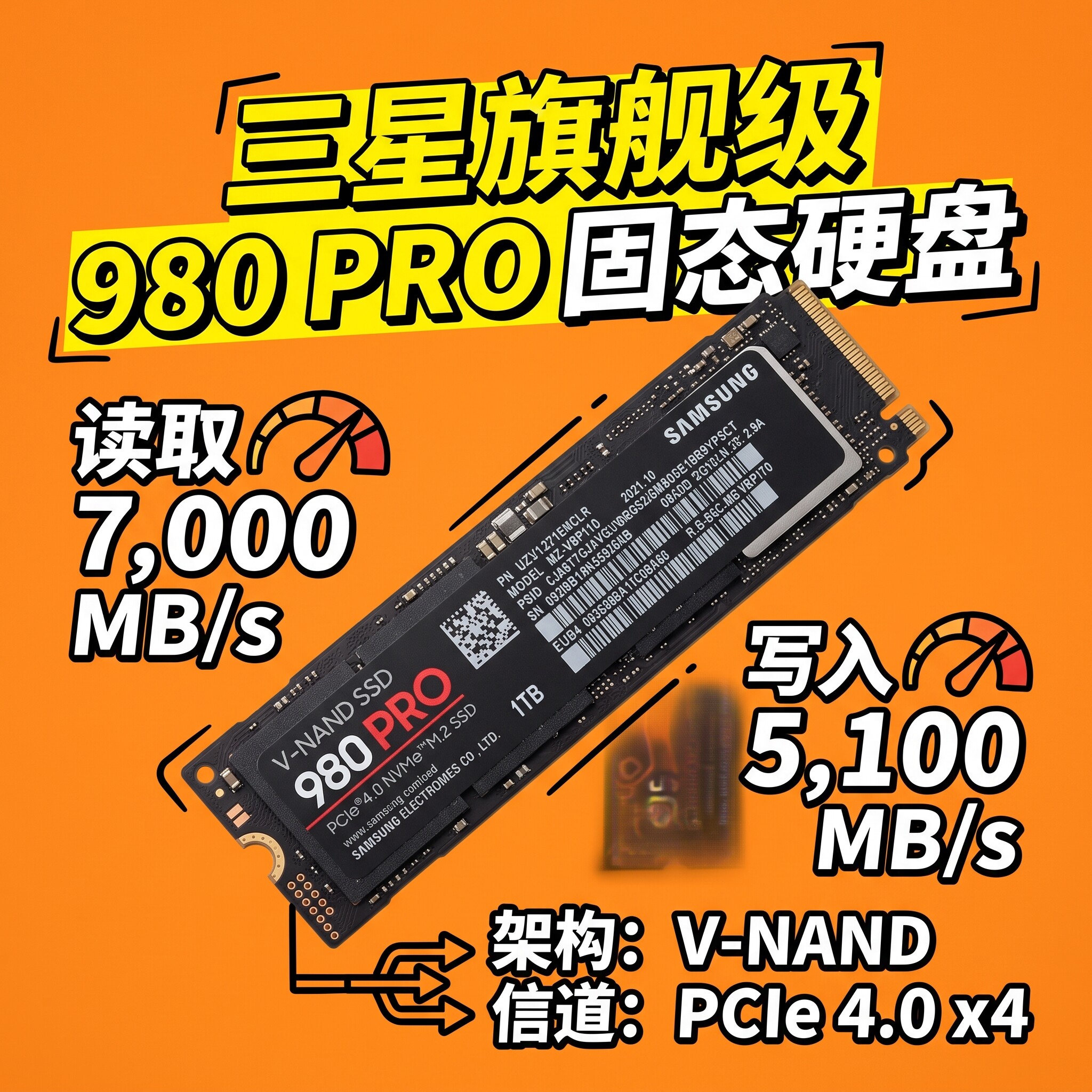 三星980ProPCIe4.0SSD7000MB