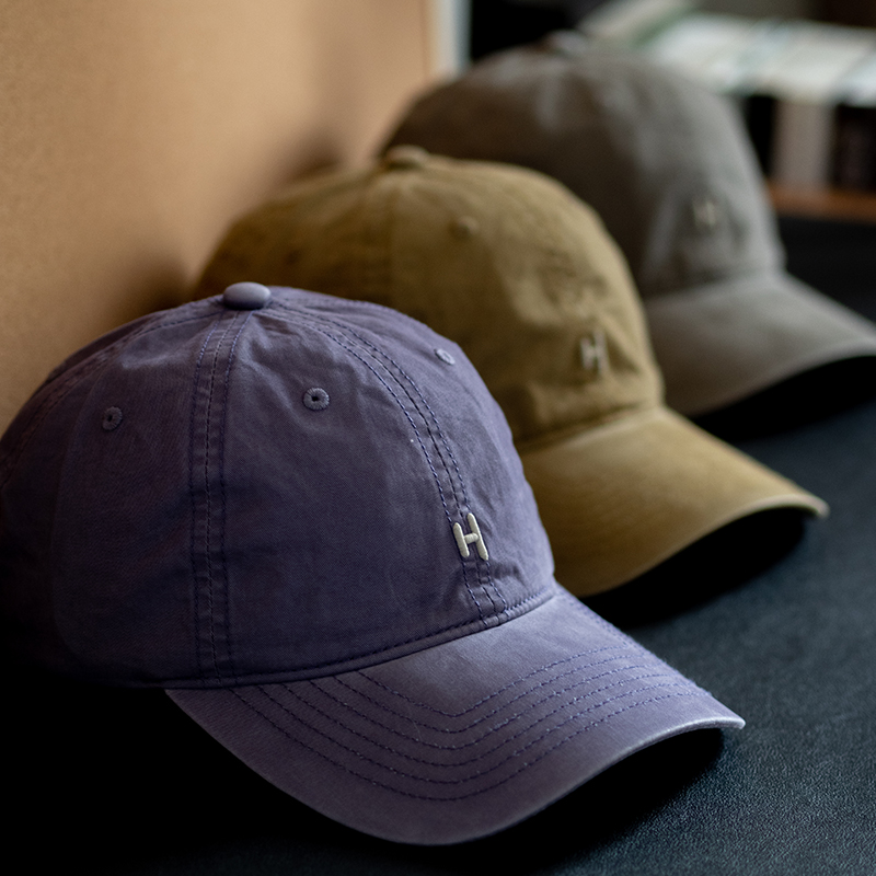 日系薄款水洗复古低饱和度棒球帽