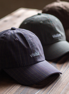 白川复古老钱格子深顶大头围棒球